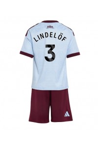 Aston Villa Victor Lindelof #3 Babyklær Tredje Fotballdrakt til barn 2026-27 Korte ermer (+ Korte bukser)